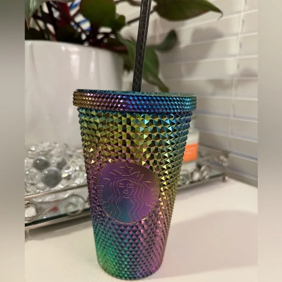 STARBUCKS Oil Slick Tumbler Color Shift 16oz - Picture 2 of 3